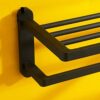 Towel Bar Bathroom Rack Towel Rack Towel Holder With 1 Wall Mounted,22 Inches,Stainless Steel Matte Black Finished,Towel Rail Holder Storage Rack