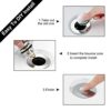ASelected Sink Plug, Pop Up Sink Plugs, Universal Sink Stopper Replacement for Bathroom and Kitchen Stainless Steel Sink Drain Push Type Brass Bo