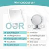 B Beauty Planet Magnifying Mirror with Light,20x Magnifying Lighted Makeup Mirror with Touch Control and Suction Cup,Rechargeable,360° Rotation,B