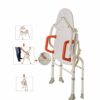 CHEWO Bath Stools,Shower Stool Disabled/Elderly/Pregnant Women/Bath Seat Free Telesfolding High Back Armrest Bathroom Stool White