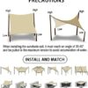 Sun Shade Sail, Water Resistant Sunscreen Awning Canopy 95% UV Block for Outdoor Garden Patio, with Free Mounting Ropes - Rectangle 2x3 M, Beige