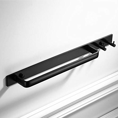 Gabriera Towel Bar with 2 Hook for Bathroom Kitchen 15.7" Towel Holder Rack Wall Mounted Aluminum
