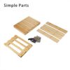 Yoassi Step Stool, Heavy Duty Bamboo Multi Purpose Anti-slip Step Stool&Seat With a Storage Shelf for Kids or Adults, 100% Natural Bamboo(M)