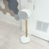ynVISION.DESIGN Wooden Universal Speaker Floor Stands | 2 Pack | Pair | Speakers up to 22 LBS | Compatible with Sonos Era 300 | White