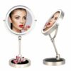 AIKELIN Rechargeable 8" HD Double Sided Mirror,3 Color Lights