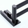 Towel Rack Multi-functional Aluminum,Foldable Double Bar Towel Rails,Bathroom Toilet Wall Mounted Towel Holder