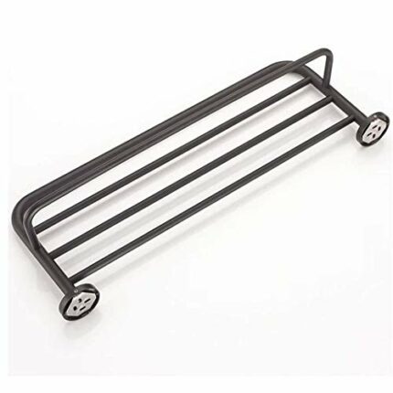 RSOCHS Matte Black Double Bath Towel Bar SUS 304 Stainless Steel Towel Holder Rack for Bathroom
