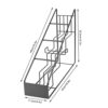 Syrup Bottle Holder, Stainless Steel Wire Coffee Syrup Bottle Rack 4 Compartment Bottle Organizer Dressing Bottle Countertop Display Storage Stan