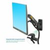 NB North Bayou TV Monitor Wall Mount Bracket Full Motion Articulating Swivel for 17-27 Inch Monitors with Gas Spring (Black Single Extension) F12