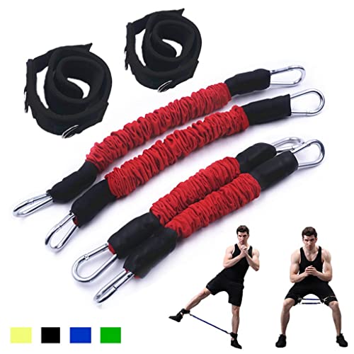 DINGZZ Fitness Thigh Resistance Band Sets Total 120 LB Football Speed and Strength Training Equipment for Leg Butt Squat Workout