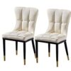 dining chair Kitchen Dining Room Furniture Chairs Kitchen Dining Chairs Set Of 2, Modern Living Room Side Chairs with PU Cushion Seat Back and Me