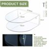 Barydat 2 Pcs Modern Acrylic Floating Nightstand Clear Floating Side Tables Bedroom Set of 2 Sturdy Floating Bedside Table Durable Wall Mounted S