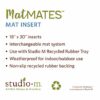 Studio M MatMates Floral Reflection Decorative Floor Mat Indoor or Outdoor Doormat with Eco-Friendly Recycled Rubber Backing, 18 x 30 Inches