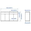 Ikea VIHALS sideboard, 140x37x75 cm, white