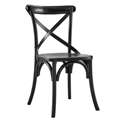 Modway Chair, Wood, Black
