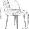 dining chair Kitchen Dining Room Furniture Chairs Velvet Dining Chair Set Of 6 Kitchen Chair Metal Legs Makeup Chairs Upholstered Accent Bedroom