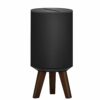 Wood Desktop Speaker Stand for Sonos Era 100 Stand Holder with Speaker Sticker, Wooden Tripod Speaker Stand Desk for Better Sound Compatible with