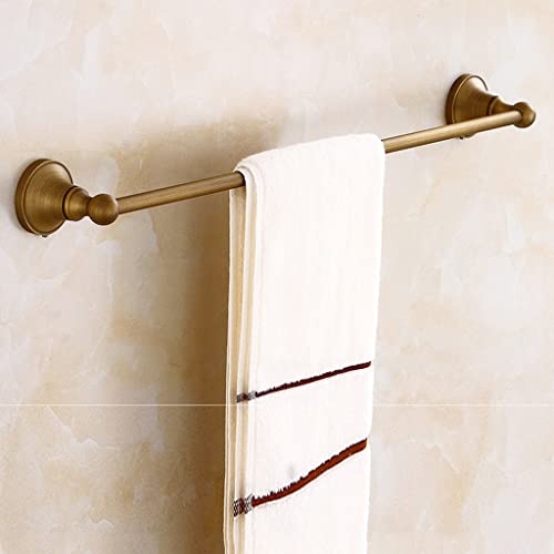 HIGOH Towel Racks, Towel Rail for Bathroom,Antique Brass Towel Bar Wall Mounted Bathroom Accessory Towel Holder Rod Hand Towel Holder/Double Rod/