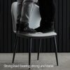 Kitchen Dining Room Furniture Chairs Modern Design Dining Chair Set Of 6 Water Proof PU Leather High Back Padded Soft Seat Reception Chair for Di