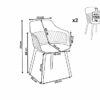Beliani Set of 2 Dining Chairs Synthetic Material Legs Light Grey Almira