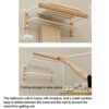HIGOH Towel Rack Log Style Towel Rack, Bathroom Bathroom Rack, Wall-Mounted Bathroom Towel Holder Bathroom Hardware