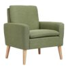 Marketero Armchair Comfy Accent Chair with Upholstered Single Sofa Lounge Arm Chairs for Adults Living Room Bedroom Reading Yellow