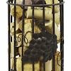 Southern Homewares Grapevine Wine Bottle Shaped Cork Corral Holder, Bronze