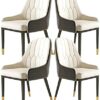 dining chair Office Reception Chairs Business Dining Chairs Set Kitchen Dining Chairs Set of 4 Modern High Back Soft Seat Living Room Chairs Wate