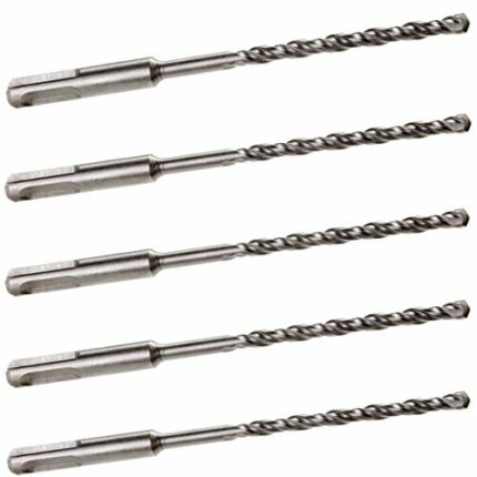 5 Pack of - 6mm x 210mm Long SDS + Plus Masonry Drill BIT, Tungsten Carbide TIP, for Stone Concrete Brick