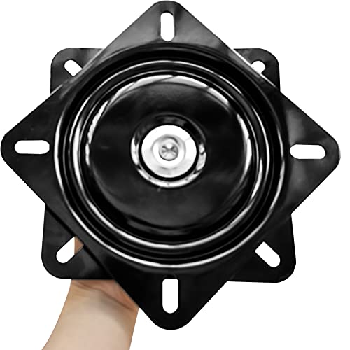 2Pack 8Inch Heavy Duty Bar Stool Swivel Plate, Chair Swivel Base with Solid Ring of Ball Bearings, 500lbs Capacity Replacement Swivel Seat Parts