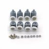 Shower Door Rollers, Set of 8 Single Shower Door Runners/Wheels/Pulleys/Guides 23mm Diameter Home Bathroom DIY Replacement Parts(4 Upper Rollers