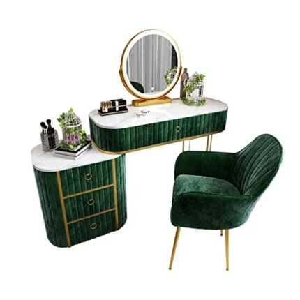 BVDSG Marble Dressing Table Bedroom Storage Cabinet All-in- Makeup Self-contained Dressing Table