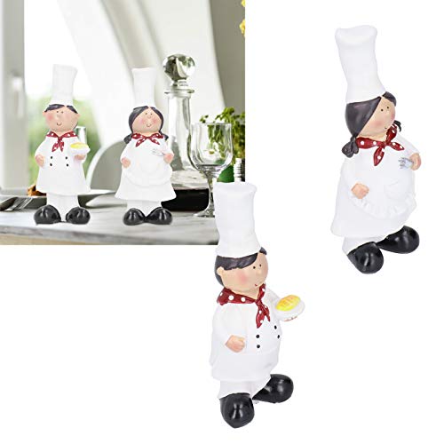 ALREMO HUANGXING - Chef Figurines Kitchen, Beautiful and Practical Sculptures Statues Vivid Chef Figurine Model, for Kitchen Decor Kitchen Bar Ca