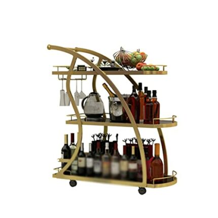 BybAgs Shelfe Dining Cart Cart Hotel Kitchen Cart Storage Kitchenniture Cart Storage Cart/Argento/80Cm*75Cm