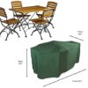 Bosmere Protector 6000 | Rectangular Garden + Chairs Table Cover | L 215cm W 173cm H 90cm | 100% Waterproof, UV Protected, Heavy Duty 600D | 6 Ye