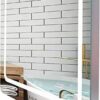 Anti-fog Bathroom Mirror,Frame less Rectangle LED Vanity Mirror for Wall Mounted Bathroom Mirror Lighted Vanity Mirror with Touch Switch Bathroom