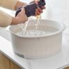 NUOBESTY Laundry Washing Tub Accessories Washboard Basin Washing Clothes Hand Wash Board Plastic Non- Washtub with Integrated Washboard for Laund