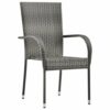 2 PCS Outdoor Dining chairs, PE Rattan Stackable Outdoor Chairs, Garden Chairs, Perfect for your Garden, Patio or Terrace 21.9 x 21.1 x 37.4 inch