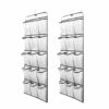 Zimso 30 Pockets Dual Sided Hanging Shoe Organizer Hanging Shoe Shelves , Shoe Hanger Organizer for Closet 43.9 x 43.9 in (Grey)
