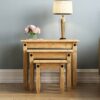 Amazon Brand - Movian Corona Nest Of End Table, Rectangular, Pine Wood, 28.5D x 60W x 50H centimetres, Solid