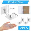 2 Pcs Furniture Wall Anchors Self-Adhesive No Drill for Baby Proofing Cabinet Anti Tip Kit for Fixing Bookcase Cabinet Wardrobe Dresser Bedside C
