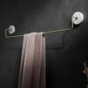 HIGOH Towel Racks, Towel Rail for Bathroom,Punch-Free Bathroom Marble Hand Towel Holder,Nordic Minimalist Single-Bar Bathroom Light Styleen Towel