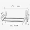 Towel Rack，Storage Shelf With Bath Towel Rail Wall Mounted Bathroom Rack With Hooks Nail-Free Collapsible Towel Holder Bar For Bathroom Toilet Ho