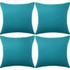 4 Pack Decorative Outdoor Waterproof Throw Pillow Covers, Square Patio Balcony Garden Waterproof Cushion Case, PU Coating Pillow Shell for Couch,