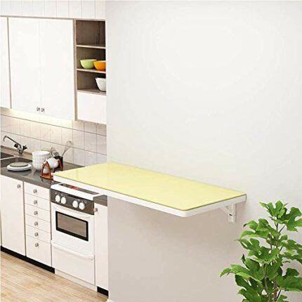 LEOSXA Tempered Glass Folding Wall Mounted Dining Table Space Saving Folding Convertible Desk OneColor-70 & times; 40cm