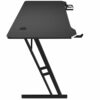 Play haha.Gaming Desk 120 x 60cm Large Computer Table PC Gaming Desk for Home Office, Metal Frame Gaming Table with Cable Tray and Headphone Hook