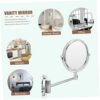 TOPBATHY 3pcs and Mounted with Double Magnification Magnifying Cosmetic ° Double-sided X Makeup for Two-sided Folding Round Dressing Arm Wall Hot