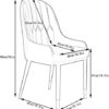 dining chair Office Reception Chairs Business Dining Chairs Set Kitchen Modern Kitchen Dining Chairs Set of 2 Water Proof PU Leather Side Chair w