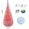 ZAIXIA Kids Pod Swing Seat, Sensory Swing Chair with PVC Inflatable Cushion, Hanging Hammock Chair for Indoor and Outdoor Use, Pink