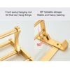 HIGOH Towel Rack Towel Rack, Toilet Rack, Folding Bath Towel Holder, Wall-Mounted Bathroom Hanger Bathroom Hardware